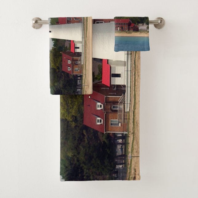 Fort Gratiot Lighthouse towel set (Insitu)