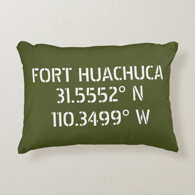 Fort Huachuca Latitude Longitude  Decorative Cushion (Front)