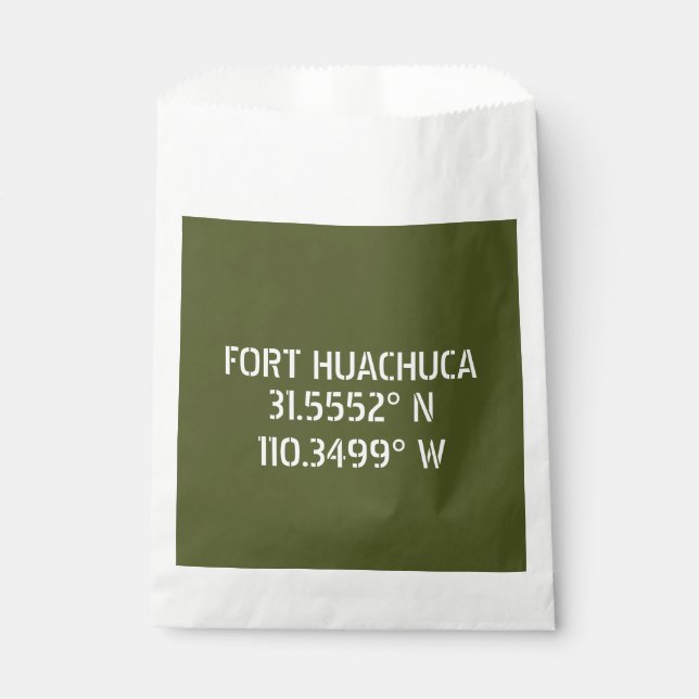 Fort Huachuca Latitude Longitude  Favour Bags (Front)