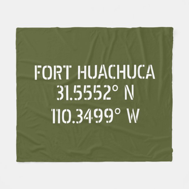 Fort Huachuca Latitude Longitude  Fleece Blanket (Front (Horizontal))