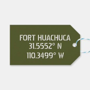 Fort Huachuca Latitude Longitude Gift Tags