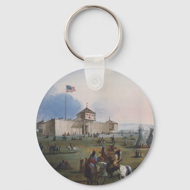 Fort Laramie, Sublette Fort, Fort William, Miller Key Ring (Front)