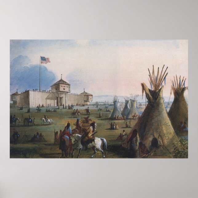 Fort Laramie, Sublette Fort, Fort William, Miller Poster (Front)
