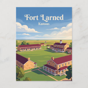 Fort Larned Kansas Postcard