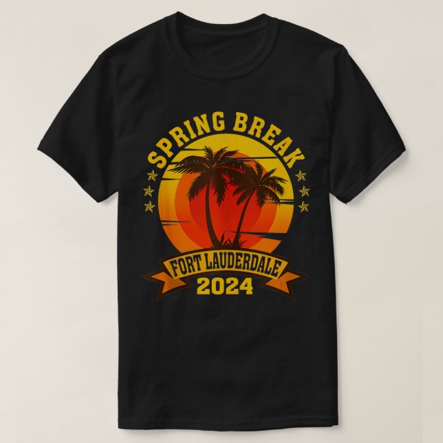 Fort Lauderdale 2024 Spring Break Family School Va T-Shirt (Design Front)