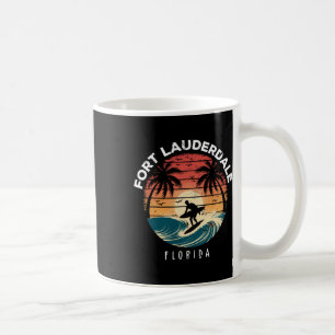 Fort Lauderdale Beach Florida Surfboard Waves Beac Coffee Mug