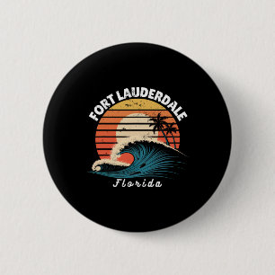 Fort Lauderdale Beach Florida Women Men Surfboardi 6 Cm Round Badge