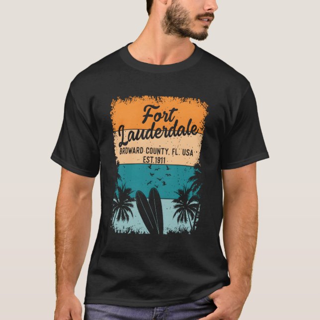 Fort Lauderdale Beach From Florida T-Shirt (Front)