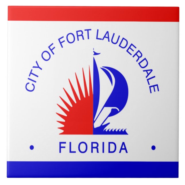 Fort Lauderdale city flag Tile (Front)