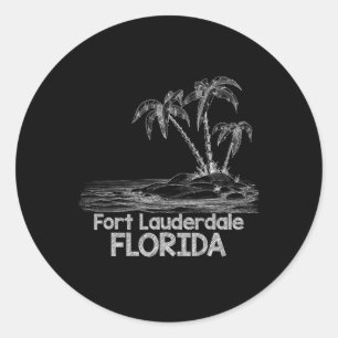Fort Lauderdale Family Vacation Cruise Shirt Flori Classic Round Sticker