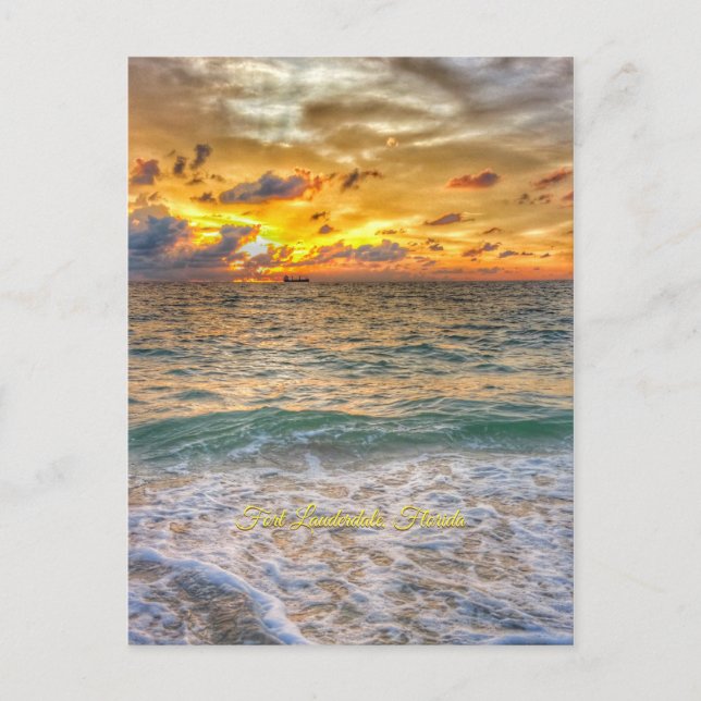 Fort Lauderdale, Florida - Aqua Burn Postcard (Front)