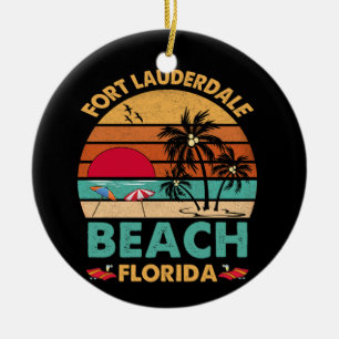 Fort Lauderdale Florida Beach FL Novelty Ceramic Tree Decoration