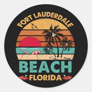 Fort Lauderdale Florida Beach FL Novelty Classic Round Sticker