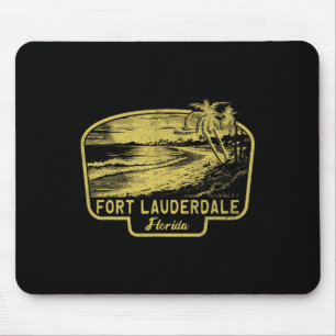 Fort Lauderdale Florida Beach Surf Vintage Blue Me Mouse Pad