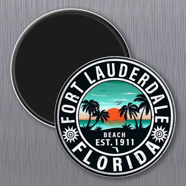 Fort Lauderdale Florida Beach Tropical Souvenirs Magnet (Creator Uploaded)