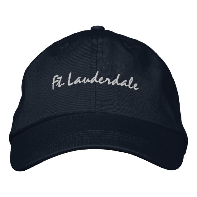 Fort Lauderdale Florida Embroidered Baseball Hat (Front)