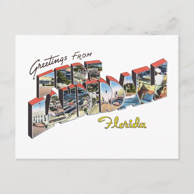 Fort Lauderdale Florida Postcard (Front)