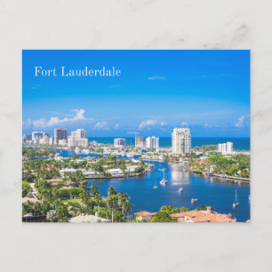 Fort Lauderdale, Florida Summer City View Postcard