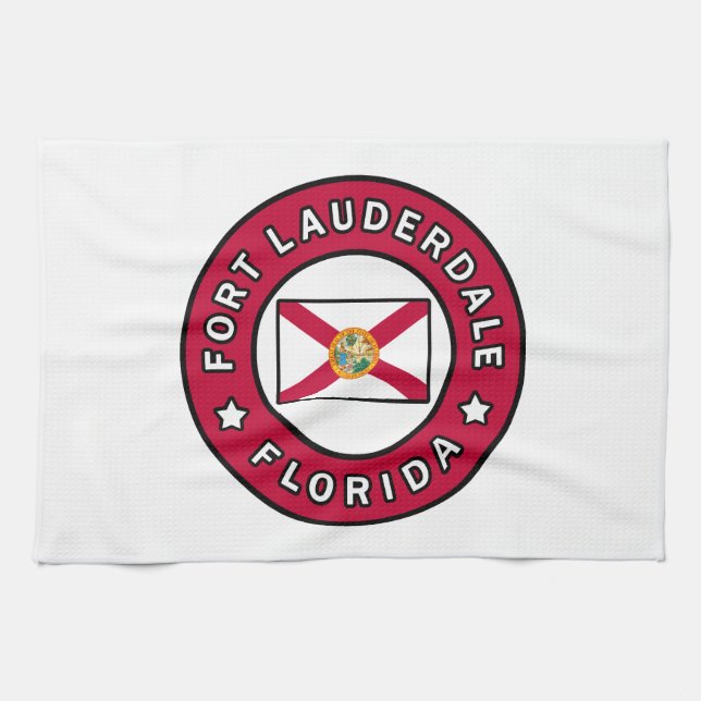 Fort Lauderdale Florida Tea Towel (Horizontal)