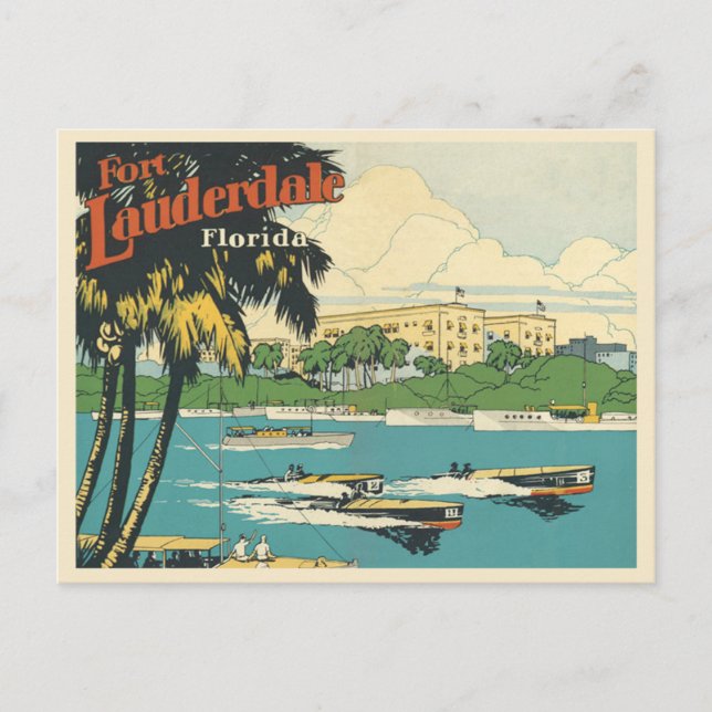Fort Lauderdale Florida vintage 20s  Postcard (Front)