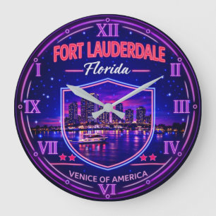Fort Lauderdale Florida Waterfront Large Clock