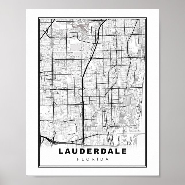 Fort Lauderdale Map Poster (Front)
