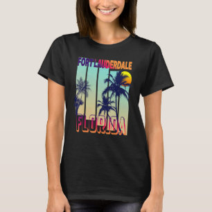 Fort Lauderdale Retro Vintage Style Palm Tree T-Shirt