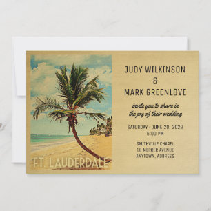 Fort Lauderdale Wedding Invitation Beach Palm