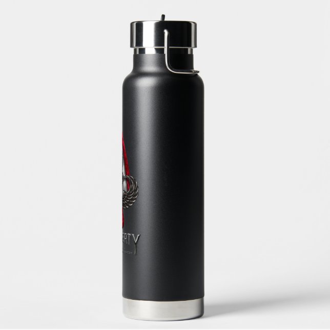 Fort Liberty Black 25 oz Vacuum Insulated Bottle (Left)