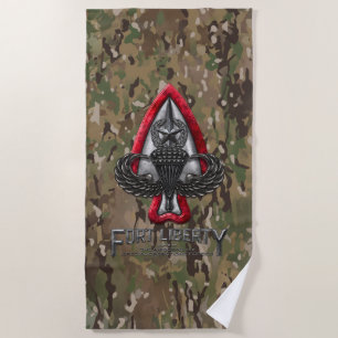 Fort Liberty Camo Beach Towel