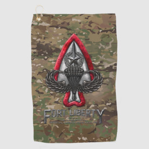 Fort Liberty Camo Golf Towel