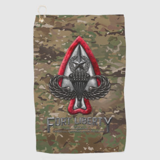 Fort Liberty Camo Golf Towel