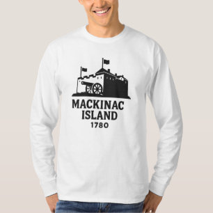 Fort Mackinac 1780 Historic Mackinac Island Silh T-Shirt
