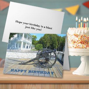 Fort Mackinac Canon at Mackinac Island Birthday Card