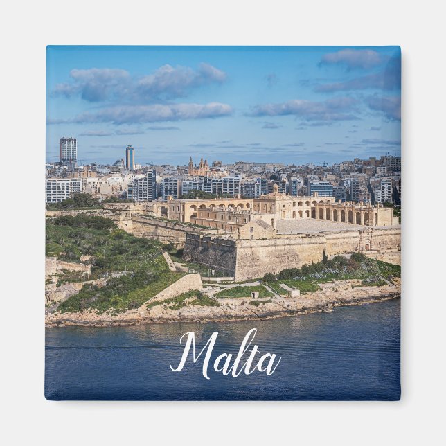 Fort Manoel and Sliema from Valletta, Malta Magnet (Front)