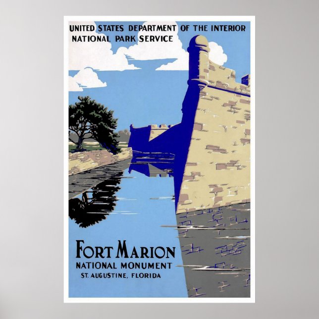Fort Marion National Monument St Augustine Florida Poster (Front)