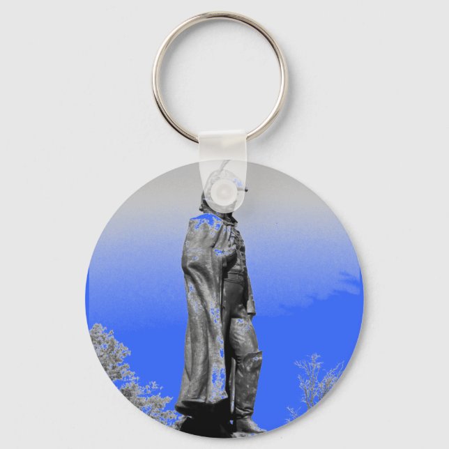 Fort McHenry Statue B+W Key Ring (Front)