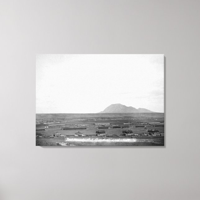 Fort Meade with Bear Butte in Background Canvas Print (Front)
