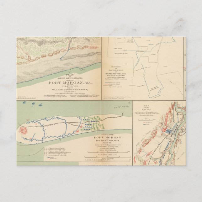 Fort Morgan, Ala Postcard (Front)