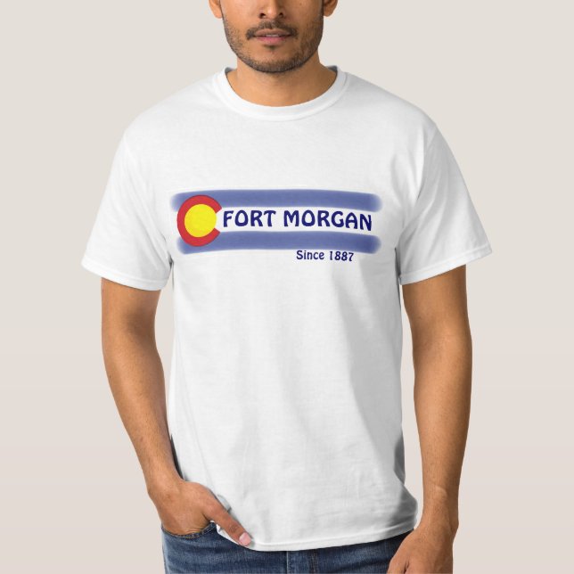 Fort Morgan Colorado local flag value tee (Front)