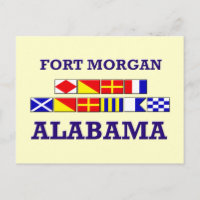 Fort Morgan Flag Postcard