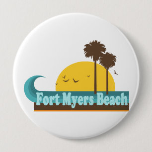 Fort Myers Beach. 10 Cm Round Badge