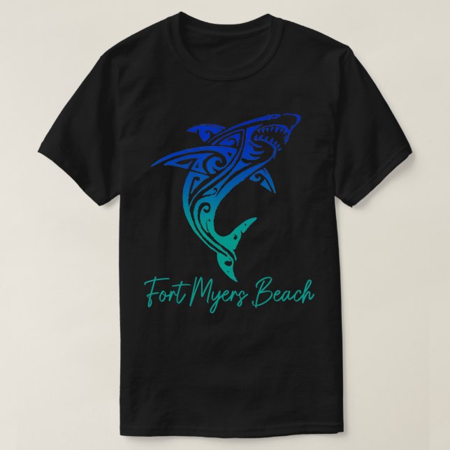 Fort Myers Beach FL Shark Scuba Diving Surfer Flor T-Shirt (Design Front)
