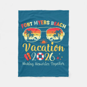 Fort Myers Beach Fl Vacation Design Fleece Blanket