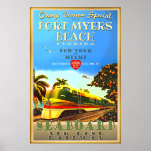 Fort Myers Beach Florida Orange Blossom Special Poster