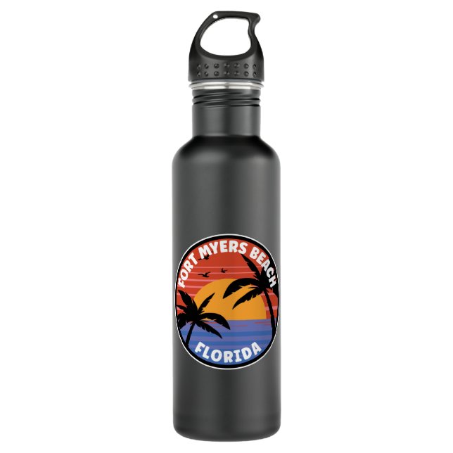 Fort Myers Beach Florida Sunset Paradise 710 Ml Water Bottle (Front)