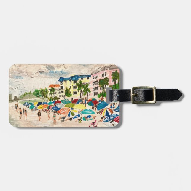 Fort Myer's Beach Luggage Tag (Front Horizontal)