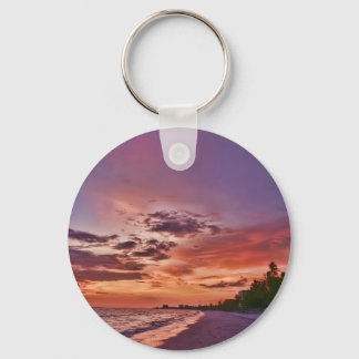 Fort Myers Beach Sunset Key Ring