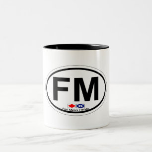 Fort Myers Beach. Two-Tone Coffee Mug