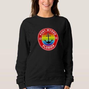 Fort Myers Florida Fl Beach Vintage Retro Holiday Sweatshirt
